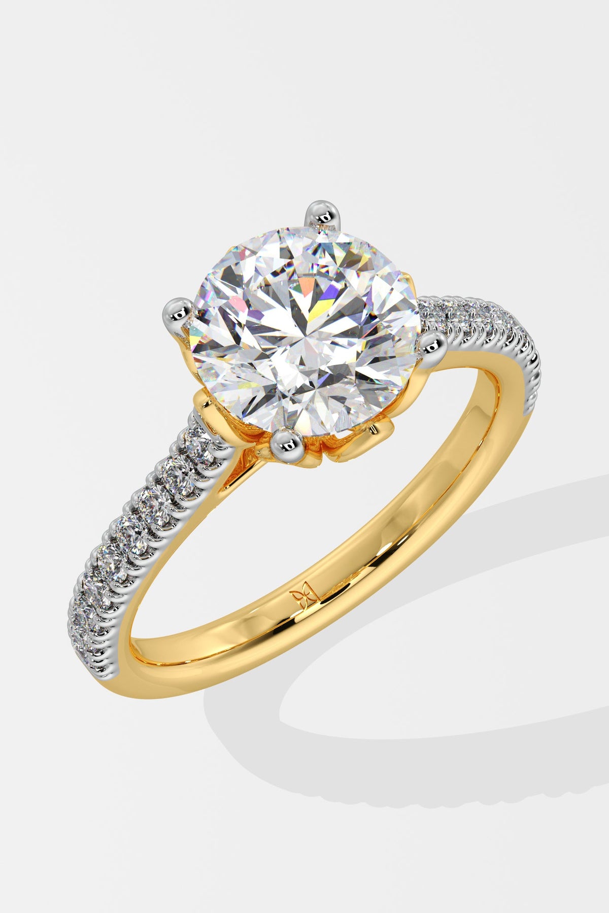 2 ct Lotus Solitaire Ring