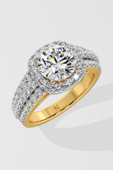 1.5 ct Bedazzle Cushion Halo Ring