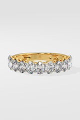 Oval Half Eternity Band