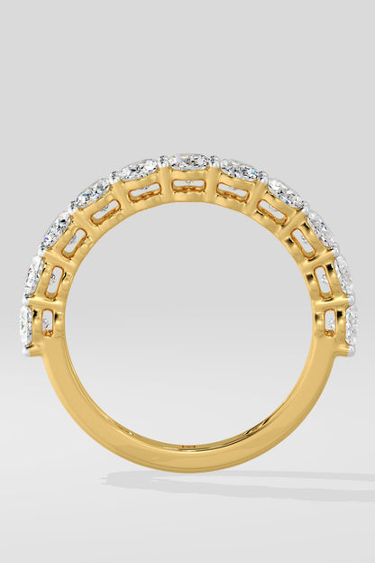 Oval Half Eternity Band
