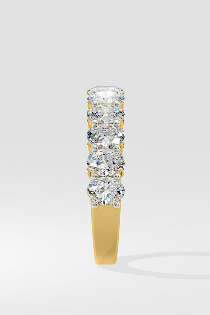 Oval Half Eternity Band
