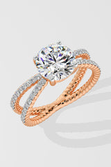 2 ct Crossover Solitaire Ring