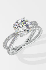 2 ct Crossover Solitaire Ring