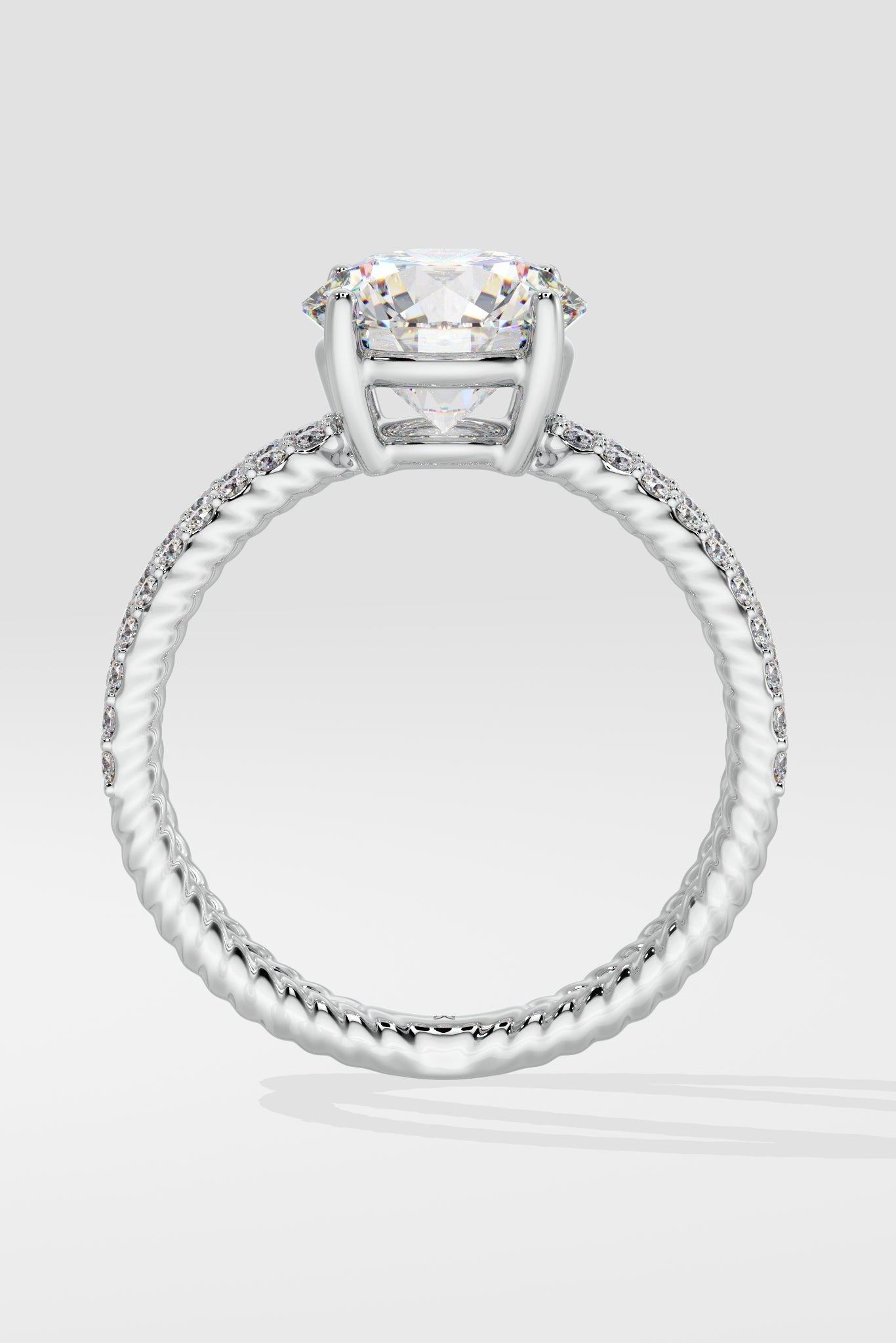 2 ct Crossover Solitaire Ring