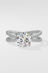 2 ct Crossover Solitaire Ring