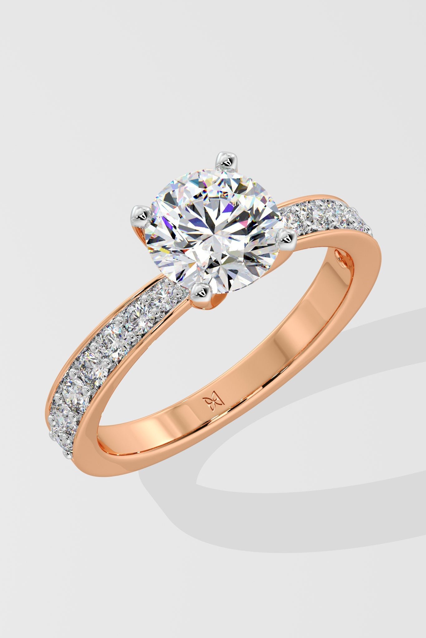 1.5 ct Solitaire Pave Ring