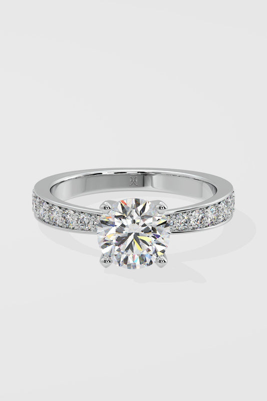 1.5 ct Solitaire Pave Ring