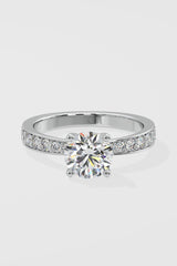 1.5 ct Solitaire Pave Ring