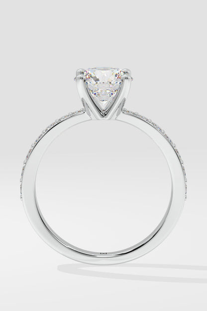 1.5 ct Solitaire Pave Ring