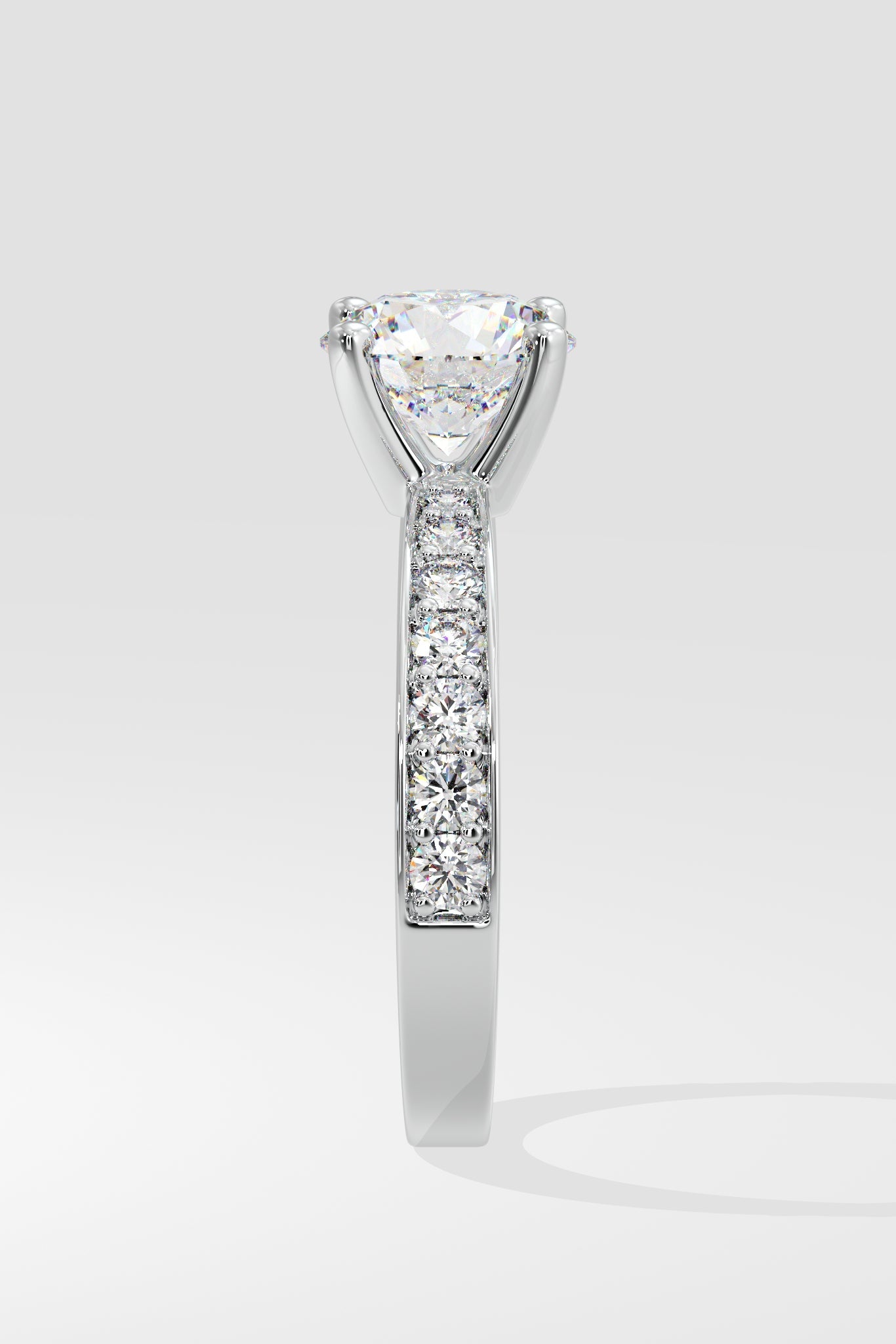 1.5 ct Solitaire Pave Ring