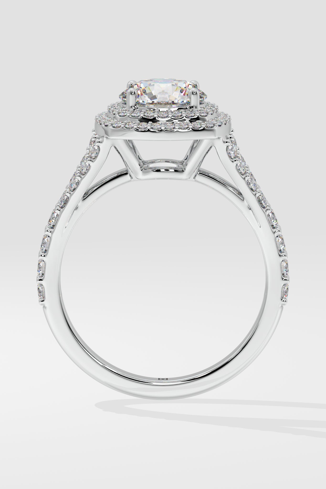 1.5 ct Double Cushion Halo Ring