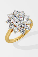 3 ct Sunburst Oval Ring