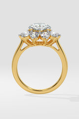 3 ct Sunburst Oval Ring