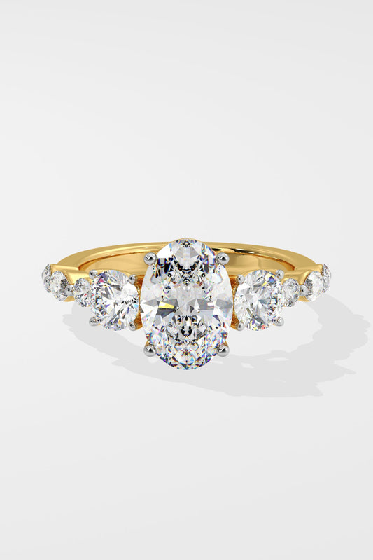 1.5 ct Three Stone Oval Ring