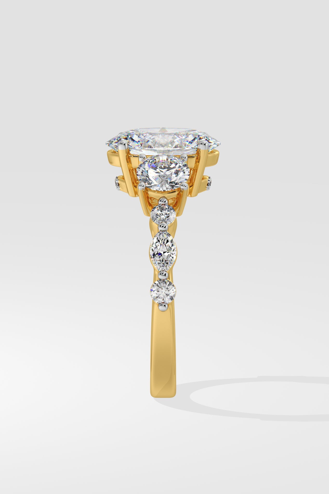 1.5 ct Three Stone Oval Ring