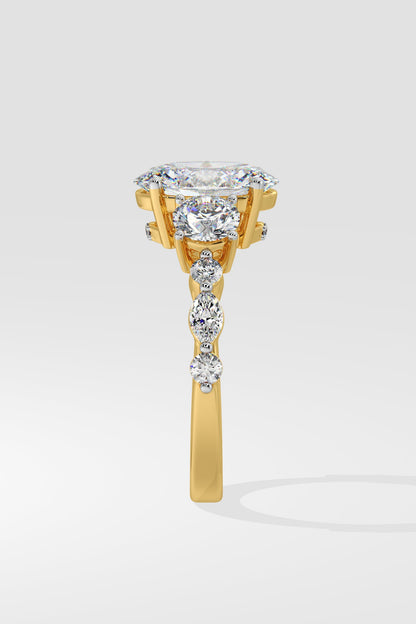 1.5 ct Three Stone Oval Ring
