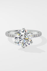 3 ct Solitaire Crown Ring