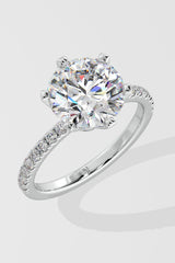 3 ct Solitaire Crown Ring