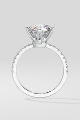 3 ct Solitaire Crown Ring