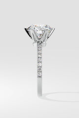 3 ct Solitaire Crown Ring