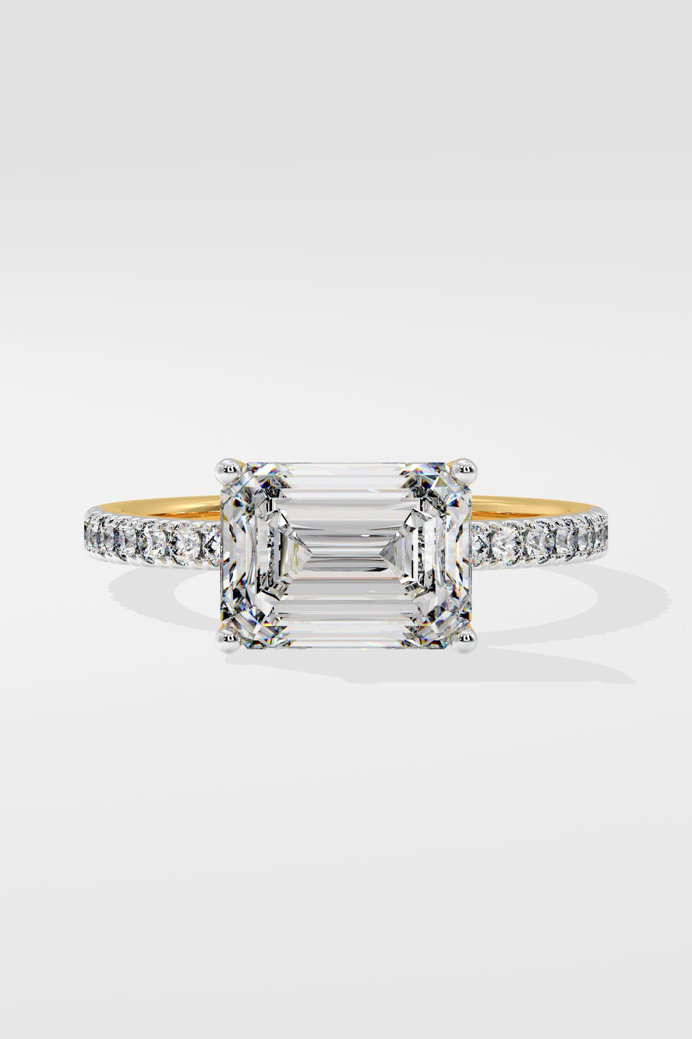 2 ct East-West Emerald Ring