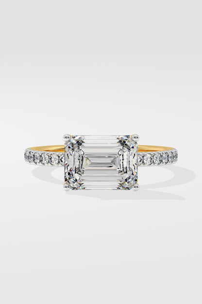 2 ct East-West Emerald Ring