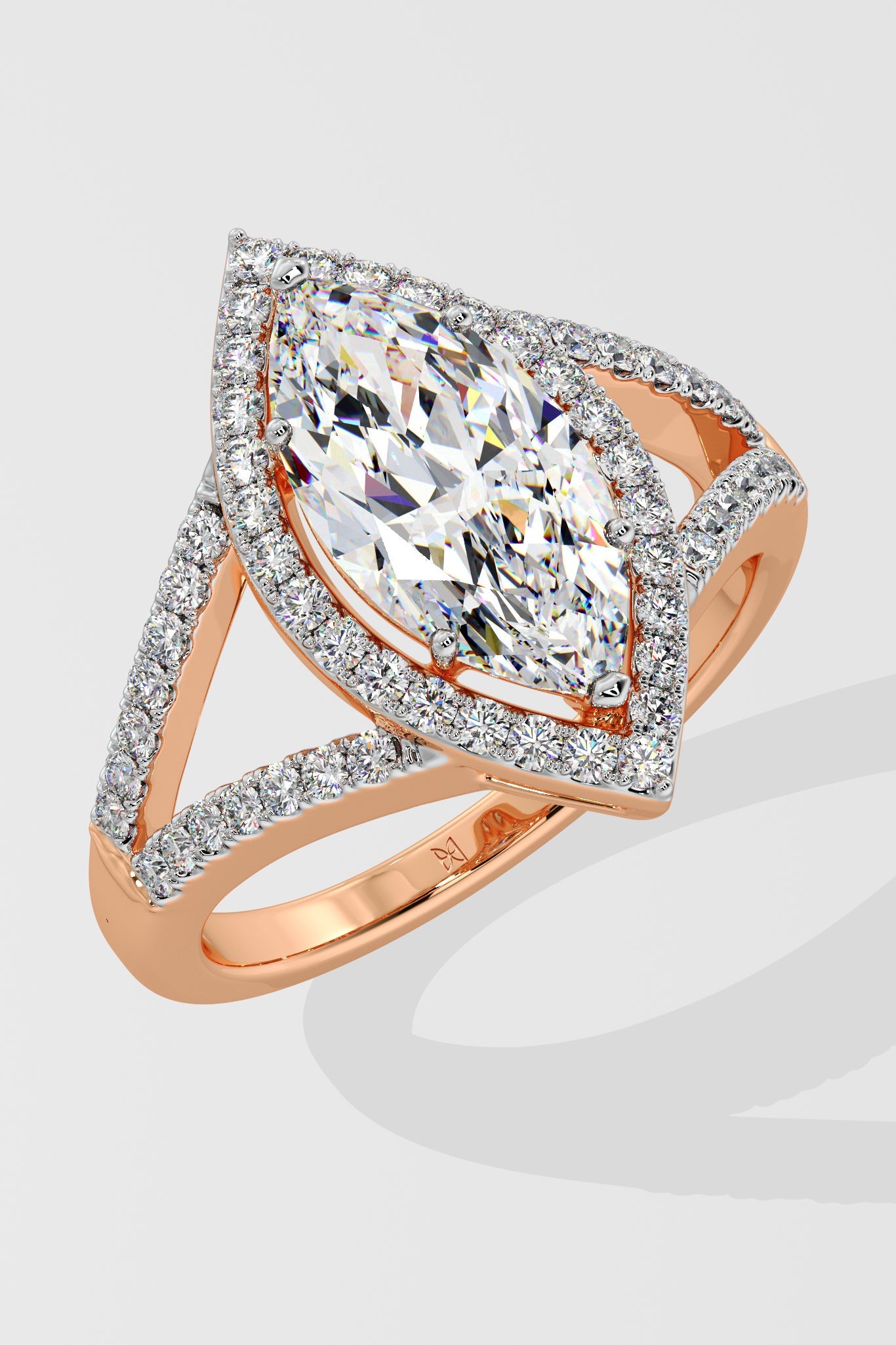 2 ct Marquise Halo Ring