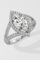 2 ct Marquise Halo Ring