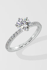 1.5 ct Crown Solitaire Ring