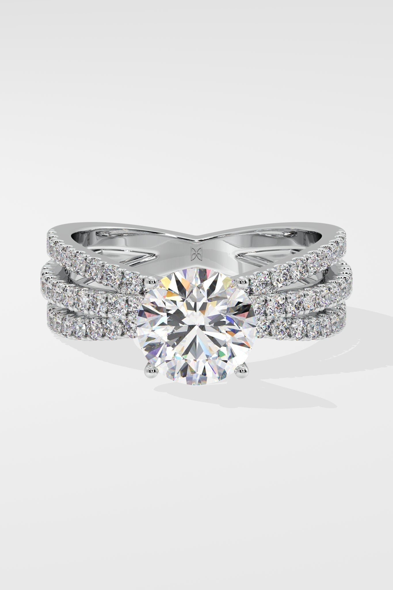 1.5 ct Triple Crossover Solitaire Ring