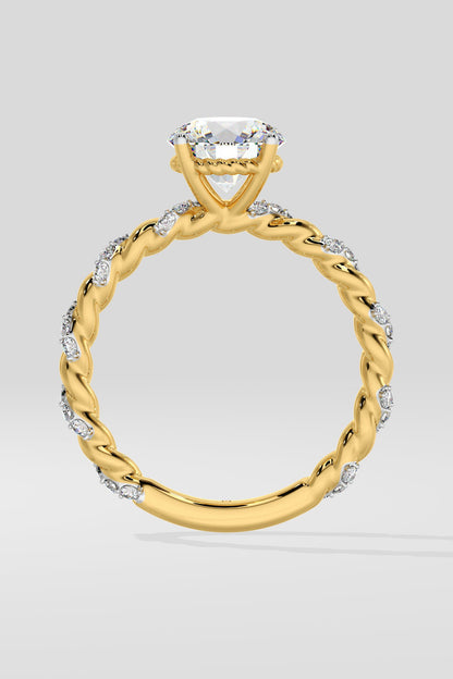 1 ct Vine Solitaire Ring