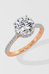 2 ct Invisible Halo Solitaire Ring