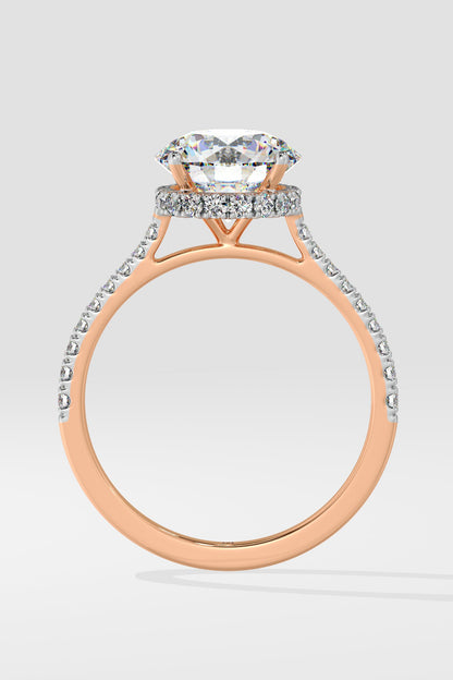 2 ct Invisible Halo Solitaire Ring