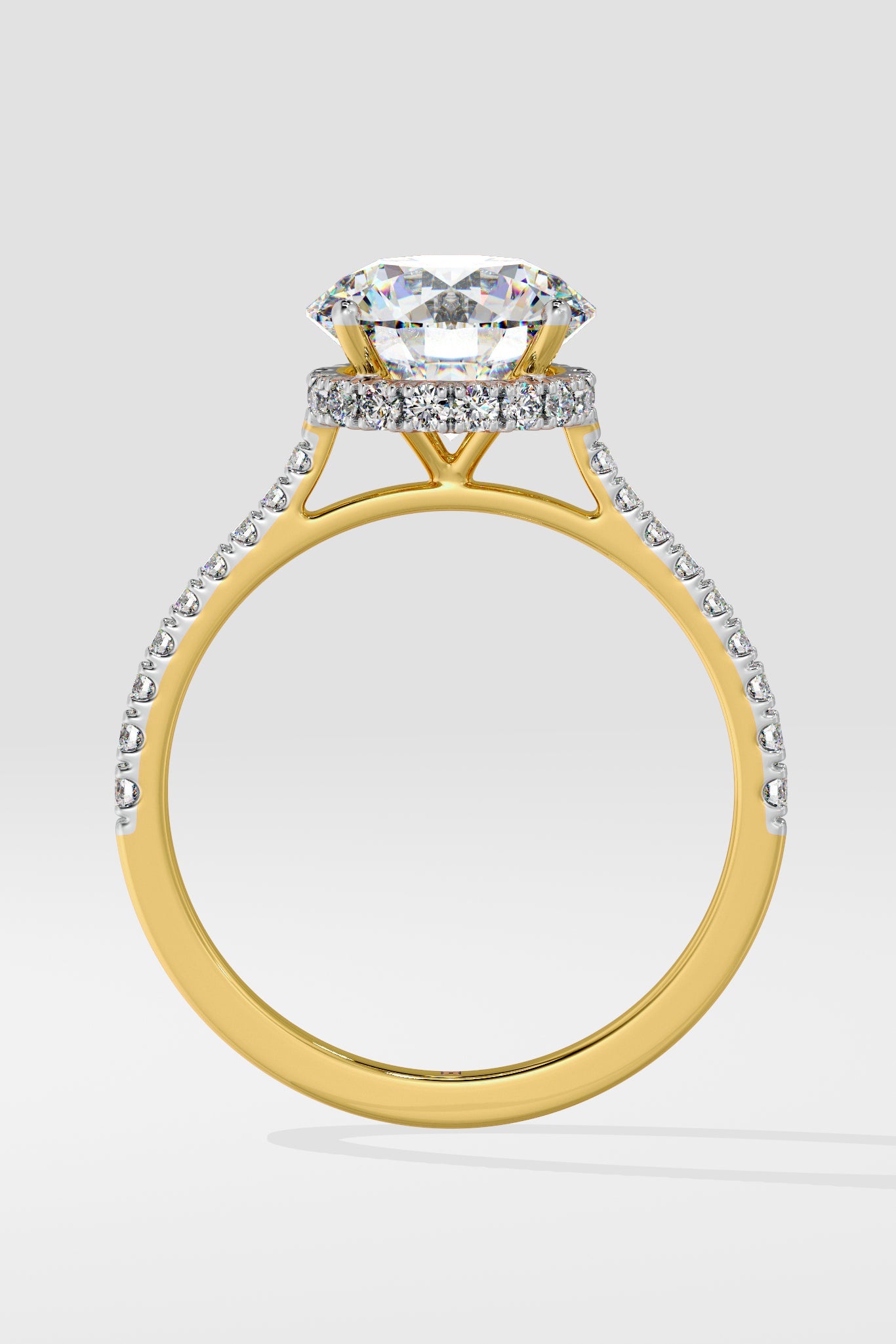 2 ct Invisible Halo Solitaire Ring