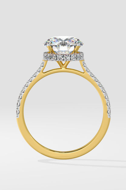 2 ct Invisible Halo Solitaire Ring
