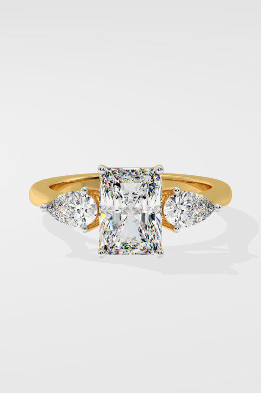 2 ct Symphony Three Stone Radiant Ring