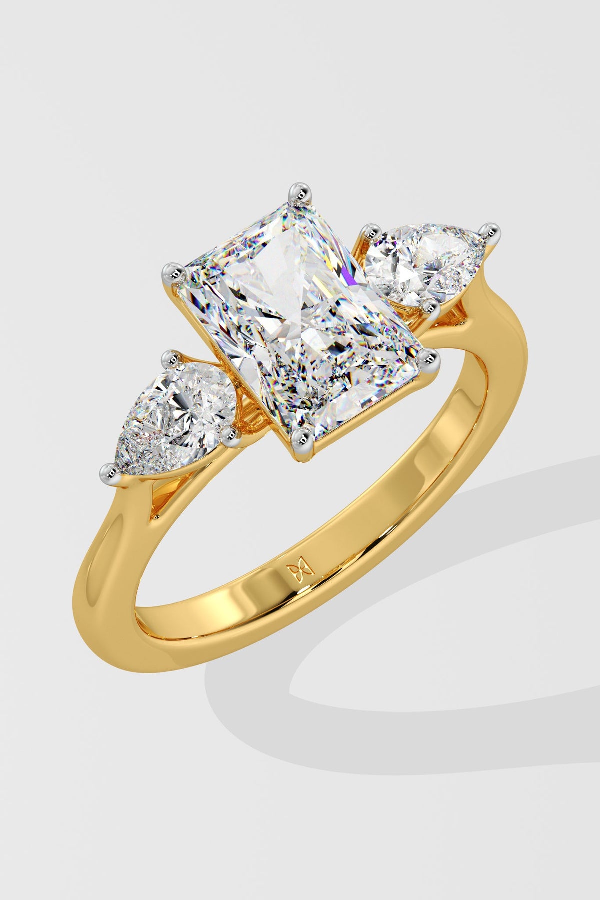 2 ct Symphony Three Stone Radiant Ring