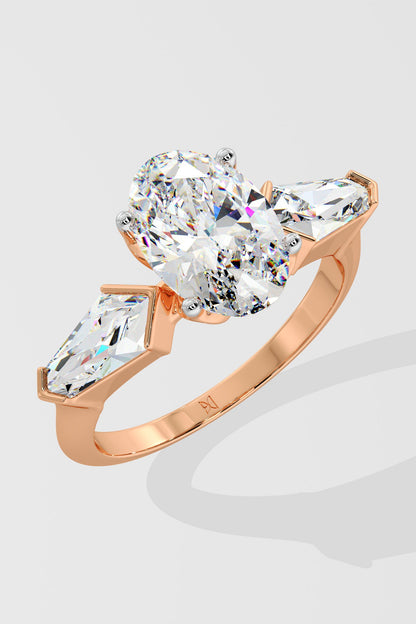 2 ct Oval Kite Ring