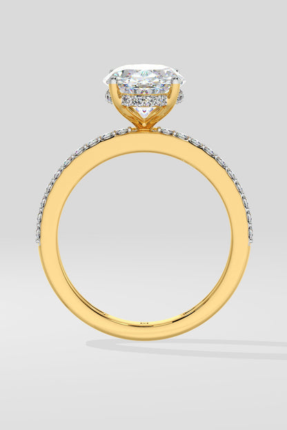 2.5 ct Oval Double Band Ring