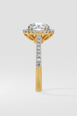 2 ct Aurora Halo Solitaire Ring