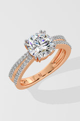 2 ct Double Shank Solitaire Ring