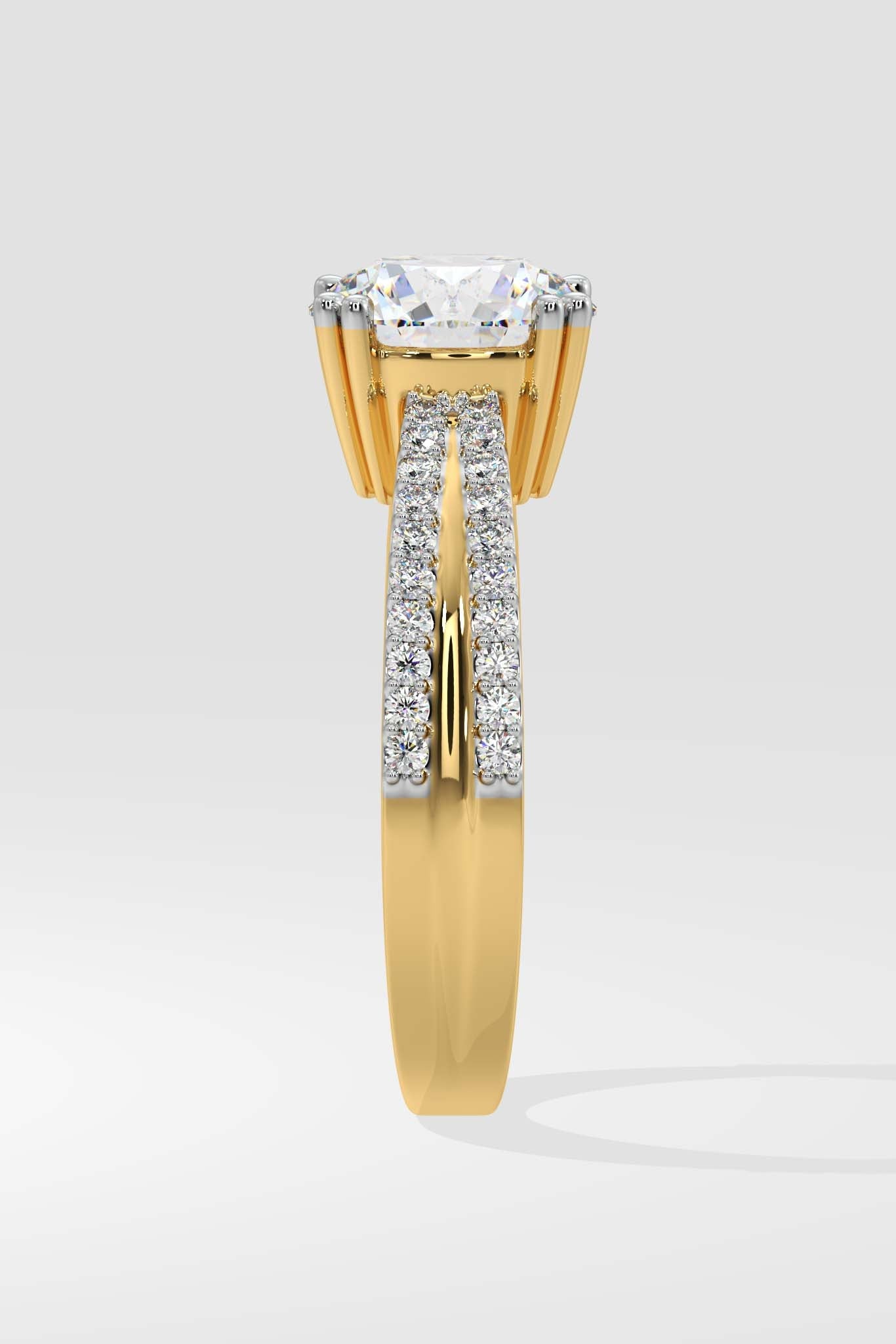 2 ct Double Shank Solitaire Ring