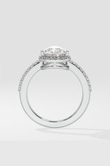 1.5 ct Pear Solitaire Halo Ring