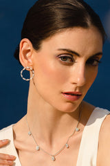 Marquise Diamond Front Hoops